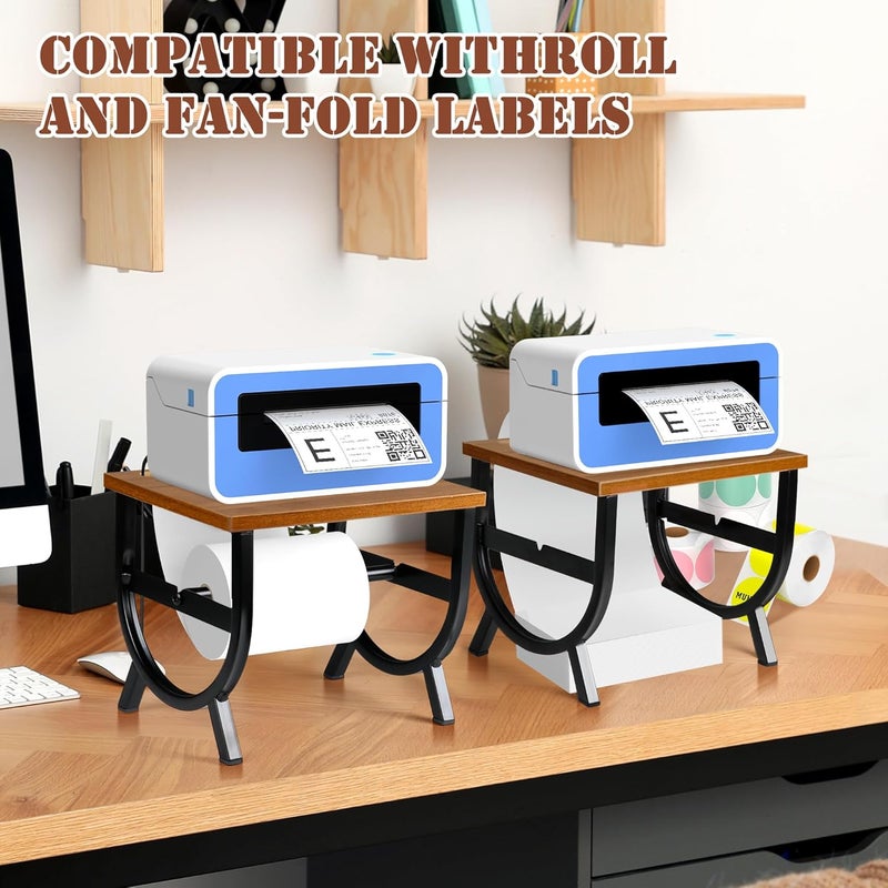 Alyoen Label Holder for Rolls and Fan-Fold Labels, Thermal Label Holder, Shipping Label Roll Holder for Desktop Thermal Printer, Label Printer Accessory Supplies for Office, Small Business, Home - Image 2